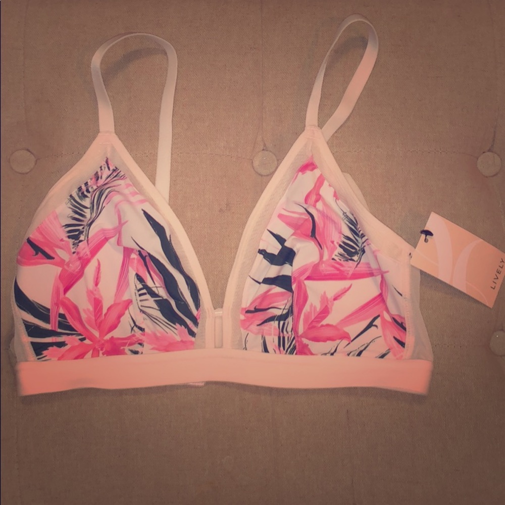 Lively Pink/White Bralette